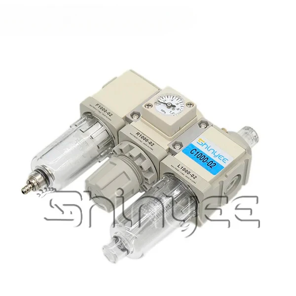 SHINYEEPNEUMATIC air pressure regulator lubricator C1000-02/C2000-02/C3000-03 air source treatment
SHINYEEPNEUMATIC air pressure regulator lubricator C1000-02/C2000-02/C3000-03 air source treatment