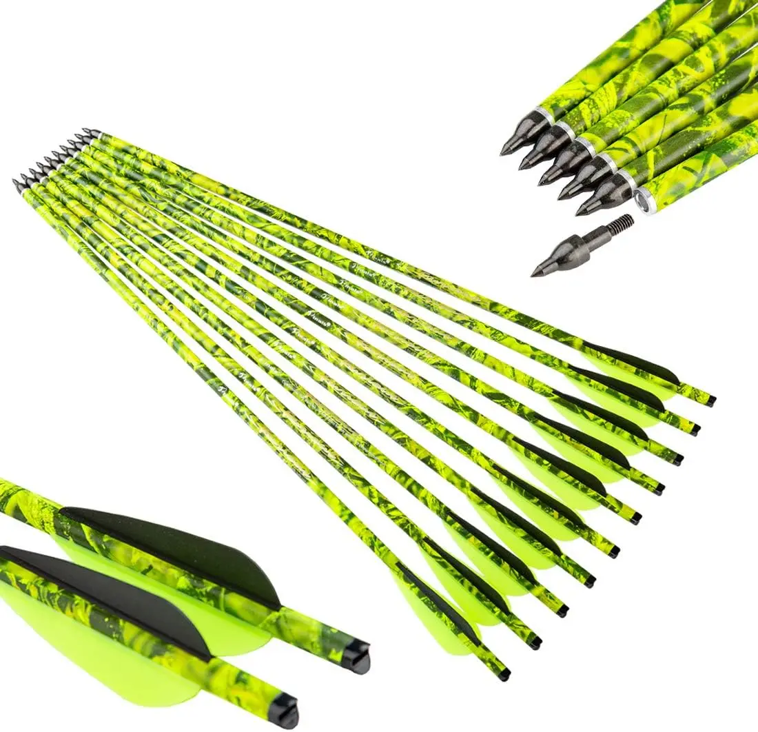 Archery Camo 400 Grain Crossbow Bolts 22 20 inch Carbon Hunting Arrows Crossbolt 12PCS
Archery Camo 400 Grain Crossbow Bolts 22 20 inch Carbon Hunting Arrows Crossbolt 12PCS