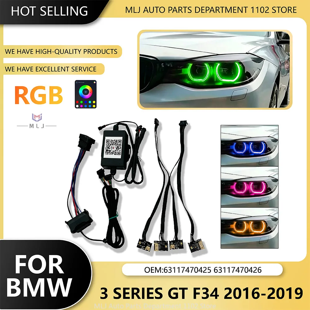 RGB 63117470425 63117470426 FOR BMW 3 Series GT F34 2016-2019 DRL Plug and Play Control by Phone Angel Eye Car Accessories
RGB 63117470425 63117470426 FOR BMW 3 Series GT F34 2016-2019 DRL Plug and Play Control by Phone Angel Eye Car Accessories