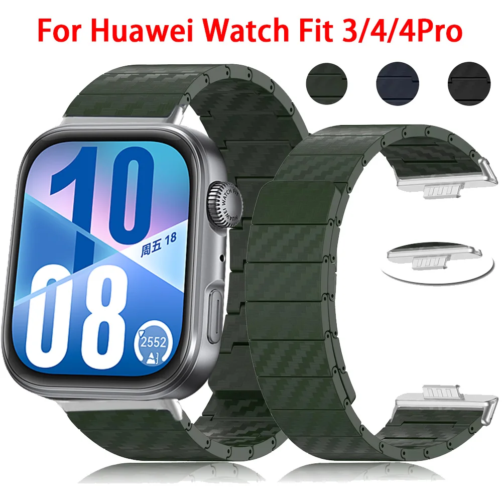 Ремешок из углеродного волокна для часов Huawei Fit 4/4Pro, магнитный браслет Correa, браслет Huawei Fit3, деловой ремешок для часов, аксессуары
Ремешок из углеродного волокна для часов Huawei Fit 4/4Pro, магнитный браслет Correa, браслет Huawei Fit3, деловой ремешок для часов, аксессуары