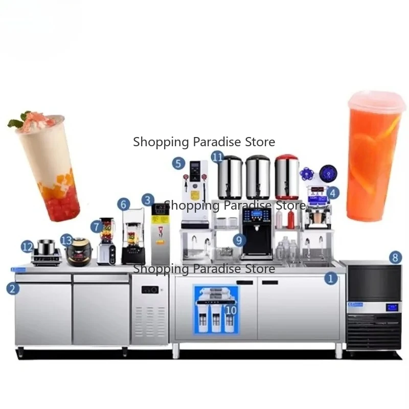 Индивидуальный рабочий стол для приготовления молочного чая с охлаждением, высококачественная стойка для бабл-чая из нержавеющей стали
Индивидуальный рабочий стол для приготовления молочного чая с охлаждением, высококачественная стойка для бабл-чая из нержавеющей стали