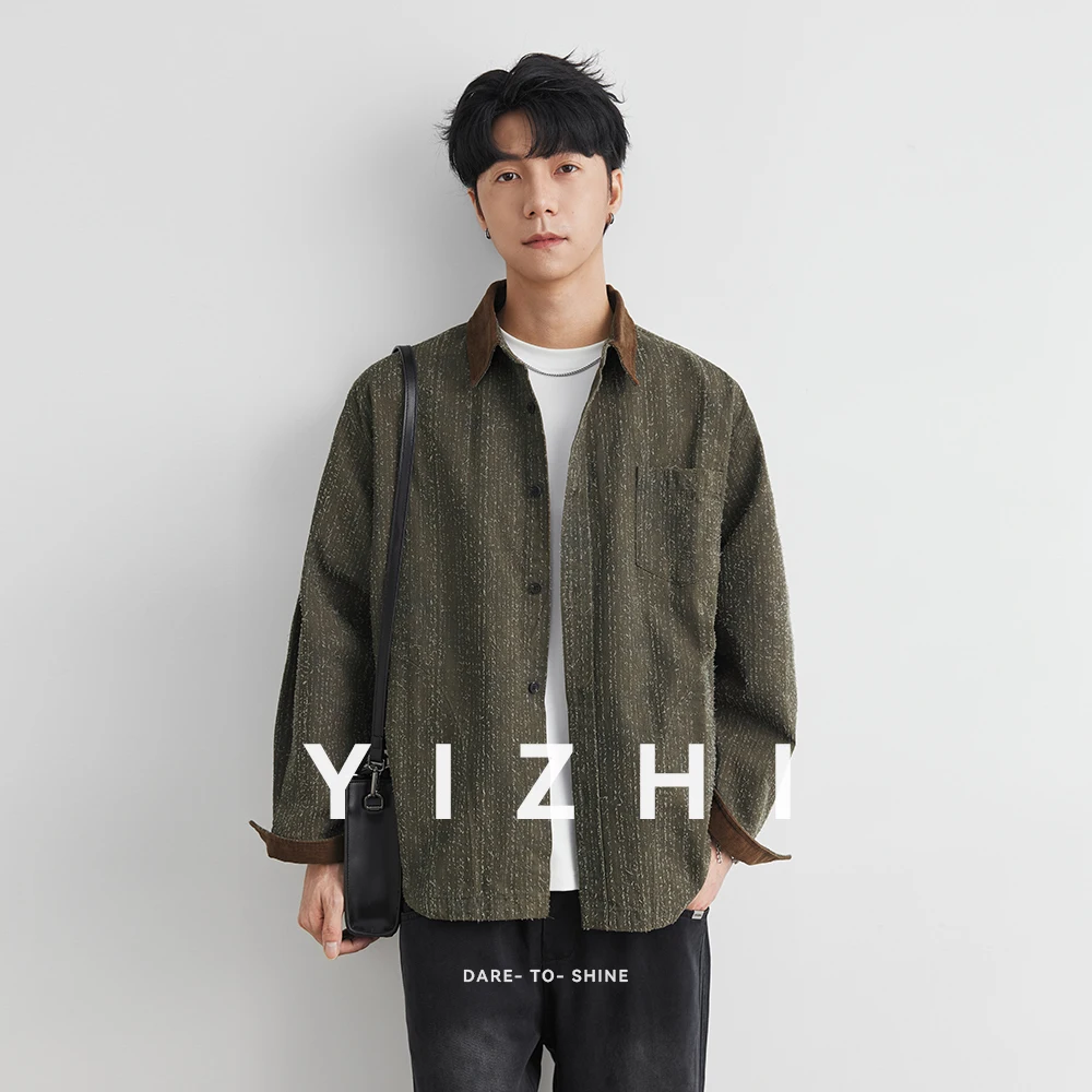 American Style Men's Workwear Shirt Spring New Color Block Collar Stand up Fleece Lined Jacket Casual Male Outerwear
American Style Men's Workwear Shirt Spring New Color Block Collar Stand up Fleece Lined Jacket Casual Male Outerwear