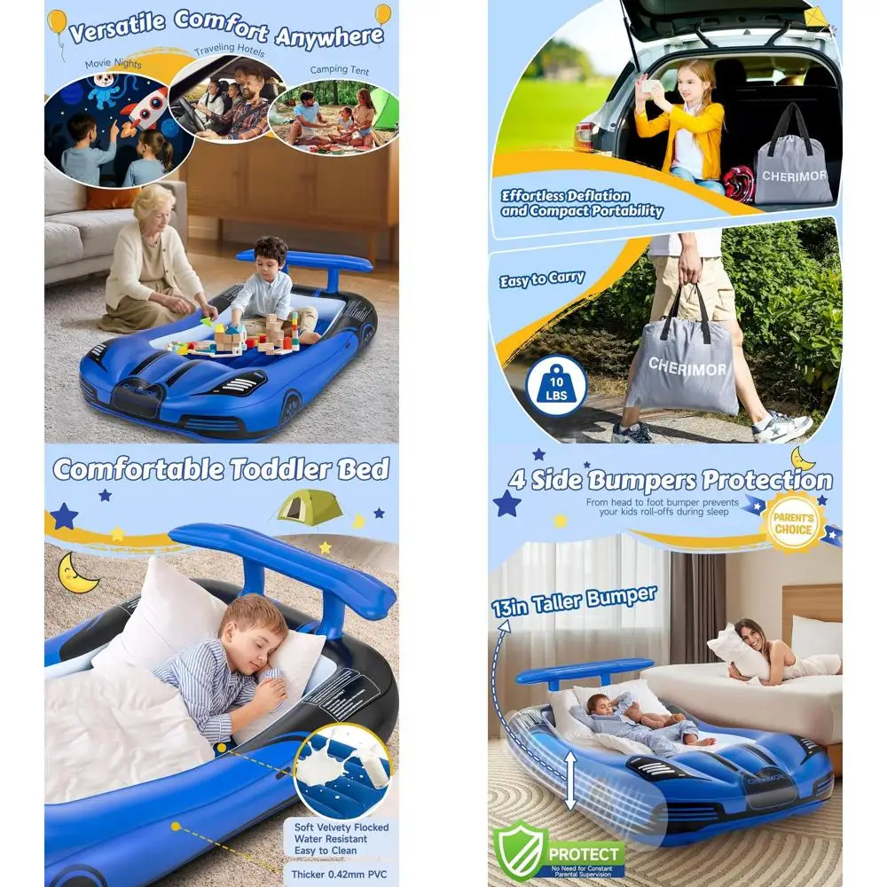 Портативный надувной матрас для малышей с защитными бамперами, 2-минутная автоматическая инфляция, идеально подходит для путешествий, кемпинга и сна
Портативный надувной матрас для малышей с защитными бамперами, 2-минутная автоматическая инфляция, идеально подходит для путешествий, кемпинга и сна