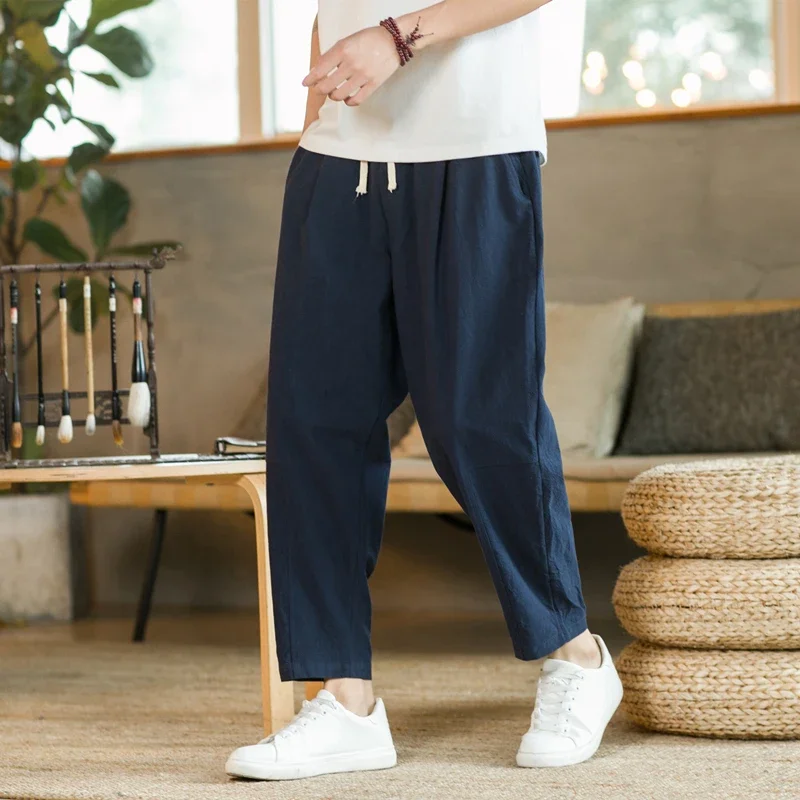 Summer Men's Trousers Cotton Linen Fashion Thin Soft Casual Pants Breathable Loose Shorts Straight Pants Streetwear
Summer Men's Trousers Cotton Linen Fashion Thin Soft Casual Pants Breathable Loose Shorts Straight Pants Streetwear