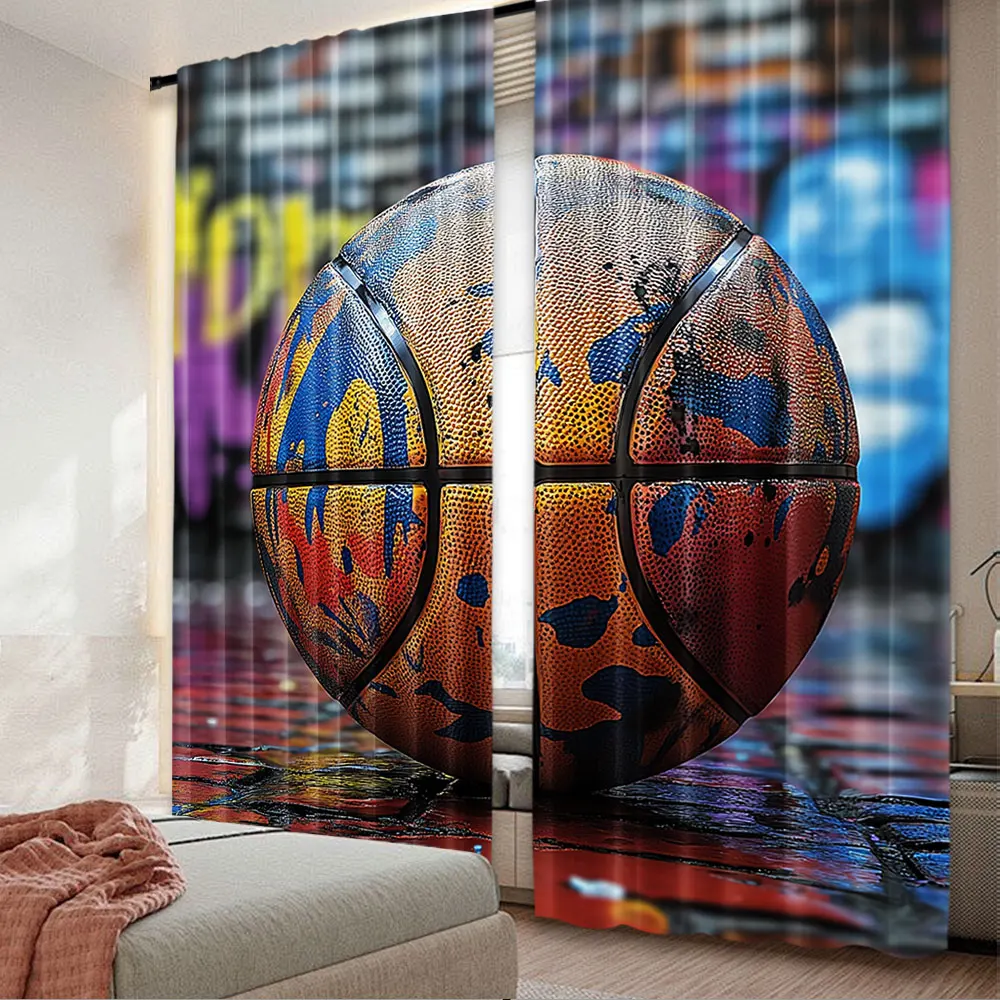 2Pcs Basketball Curtains Sport Graffiti Art Cool Watercolor Drapes Suitable For Bedroom Bathroom Living Room Dining Room
2Pcs Basketball Curtains Sport Graffiti Art Cool Watercolor Drapes Suitable For Bedroom Bathroom Living Room Dining Room