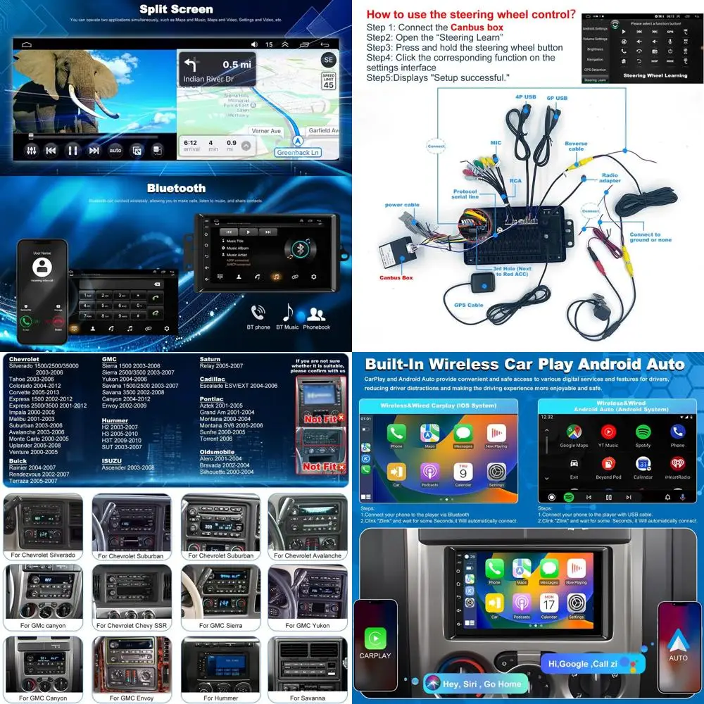 Автомобильное радио для Chevrolet Chevy Silverado 1500/2500/3500 2003 2004 2005 2006, Tahoe 2003-2006, GMC Sierra 1500/2500/3500 2003-2006
Автомобильное радио для Chevrolet Chevy Silverado 1500/2500/3500 2003 2004 2005 2006, Tahoe 2003-2006, GMC Sierra 1500/2500/3500 2003-2006