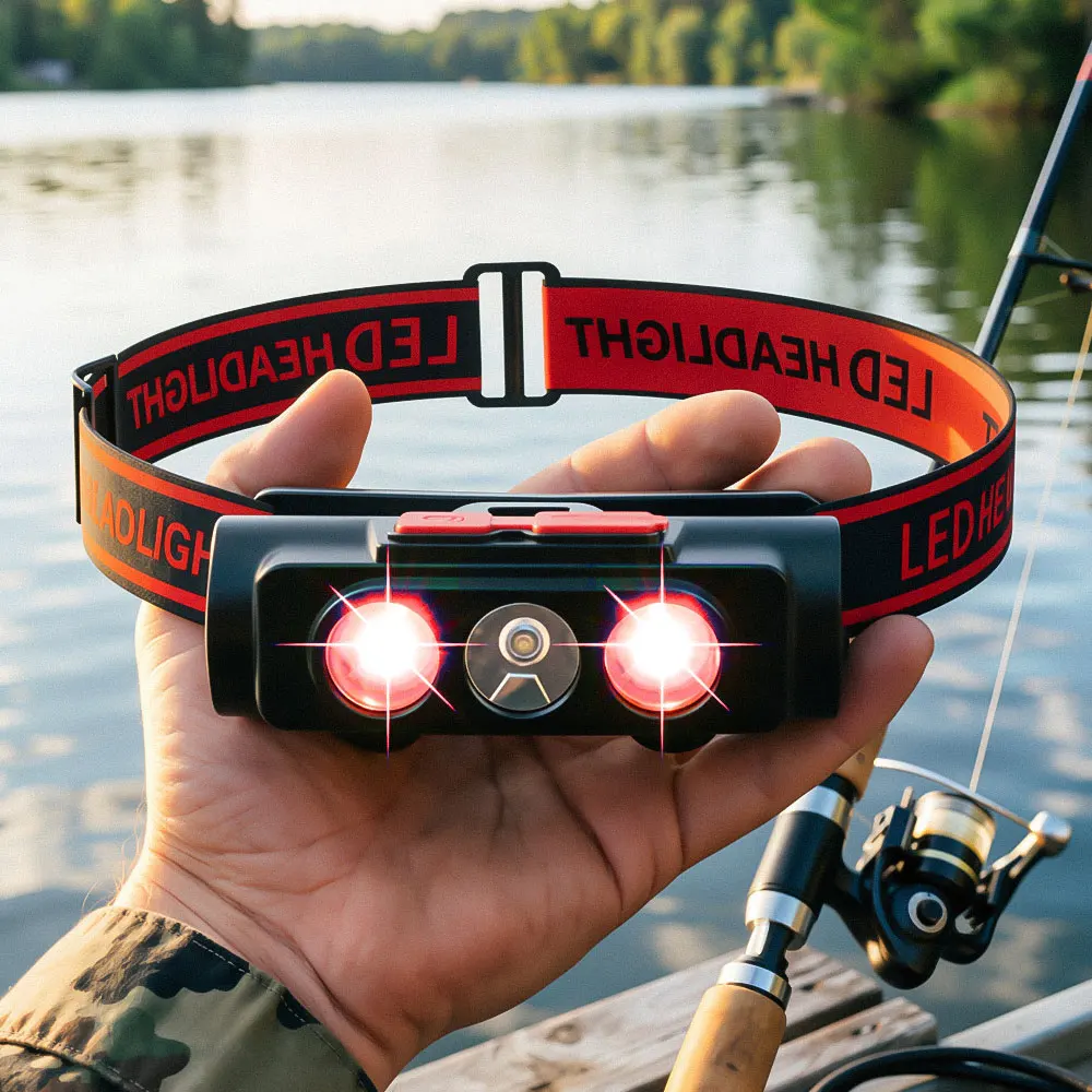 MINI Type-C USB White COB Red LED 18650 Huntingheadlight Fishing 6 Modes Torch head lamp Headlamp Flash light Fishing headlight
MINI Type-C USB White COB Red LED 18650 Huntingheadlight Fishing 6 Modes Torch head lamp Headlamp Flash light Fishing headlight