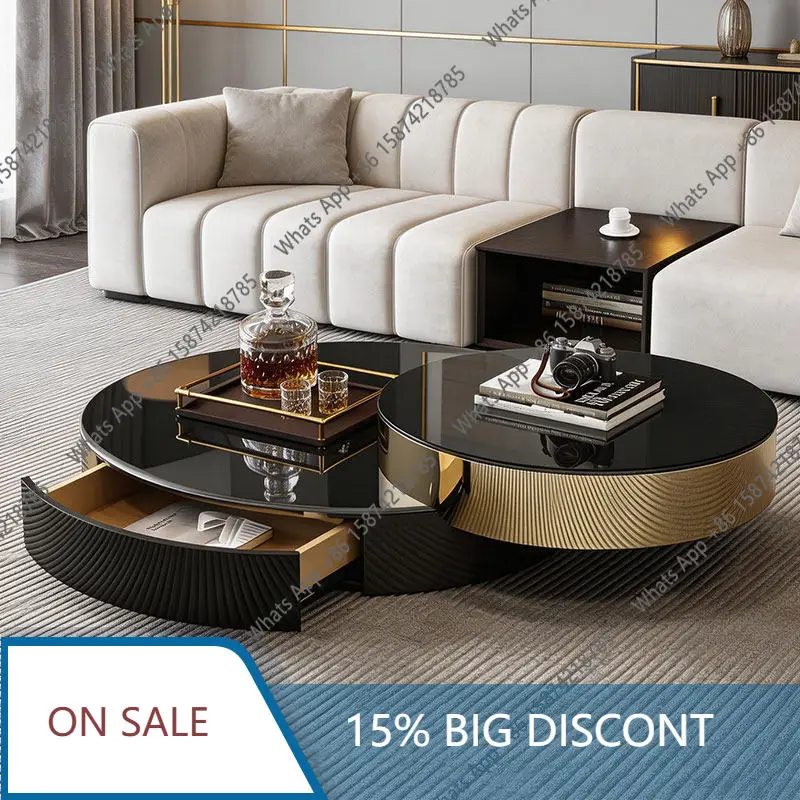 Jo Italian Light Luxury Coffee Table Post-modern High-end Living Room Creative Rotatable Small Apartment Double-layer Minimalist
Jo Italian Light Luxury Coffee Table Post-modern High-end Living Room Creative Rotatable Small Apartment Double-layer Minimalist