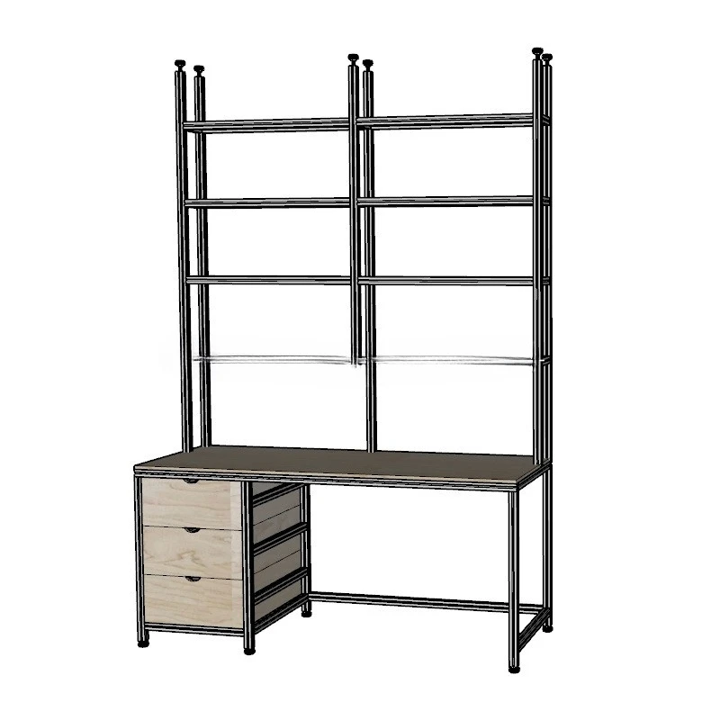 Aluminum profile household drawer writing table bookshelf marine board computer desk multi-functional desk storage rack
Aluminum profile household drawer writing table bookshelf marine board computer desk multi-functional desk storage rack