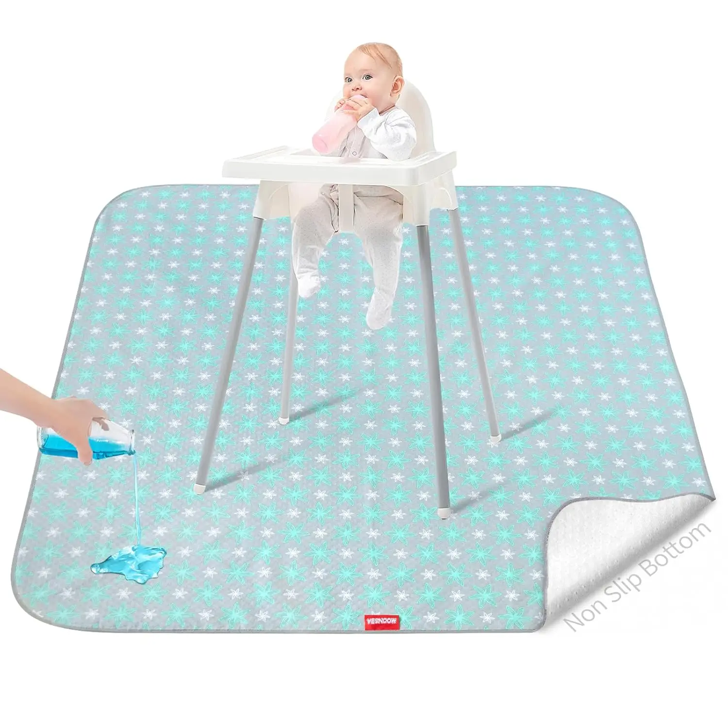 Splat Mat for Under High Chair, 42x46 Inch, Waterproof & Machine Washable, Mealtime & Art Mess Protector
Splat Mat for Under High Chair, 42x46 Inch, Waterproof & Machine Washable, Mealtime & Art Mess Protector