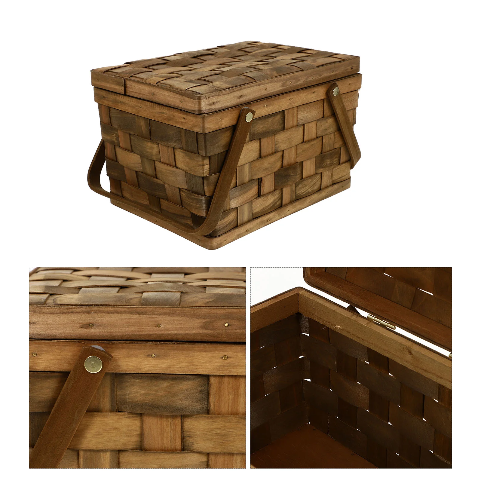 Woven Picnic Storage Basket Handmade Lightweight Natural Multifunctional Portable Lidded Basket Bread Snacks
Woven Picnic Storage Basket Handmade Lightweight Natural Multifunctional Portable Lidded Basket Bread Snacks