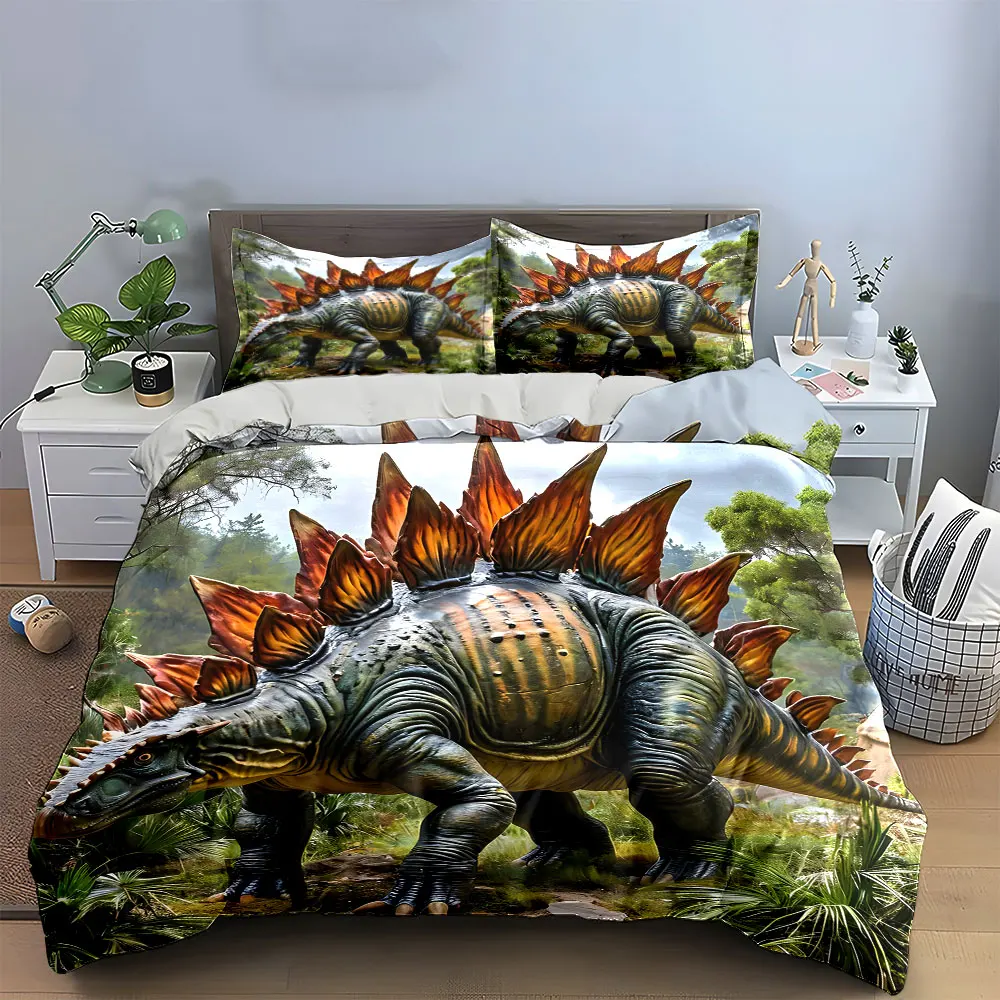 "Stegosaurus Trio Outdoor Decor" Bedding Set with 1 Duvet Cover 2 Pillowcases Single Double King Queen, Gift
"Stegosaurus Trio Outdoor Decor" Bedding Set with 1 Duvet Cover 2 Pillowcases Single Double King Queen, Gift