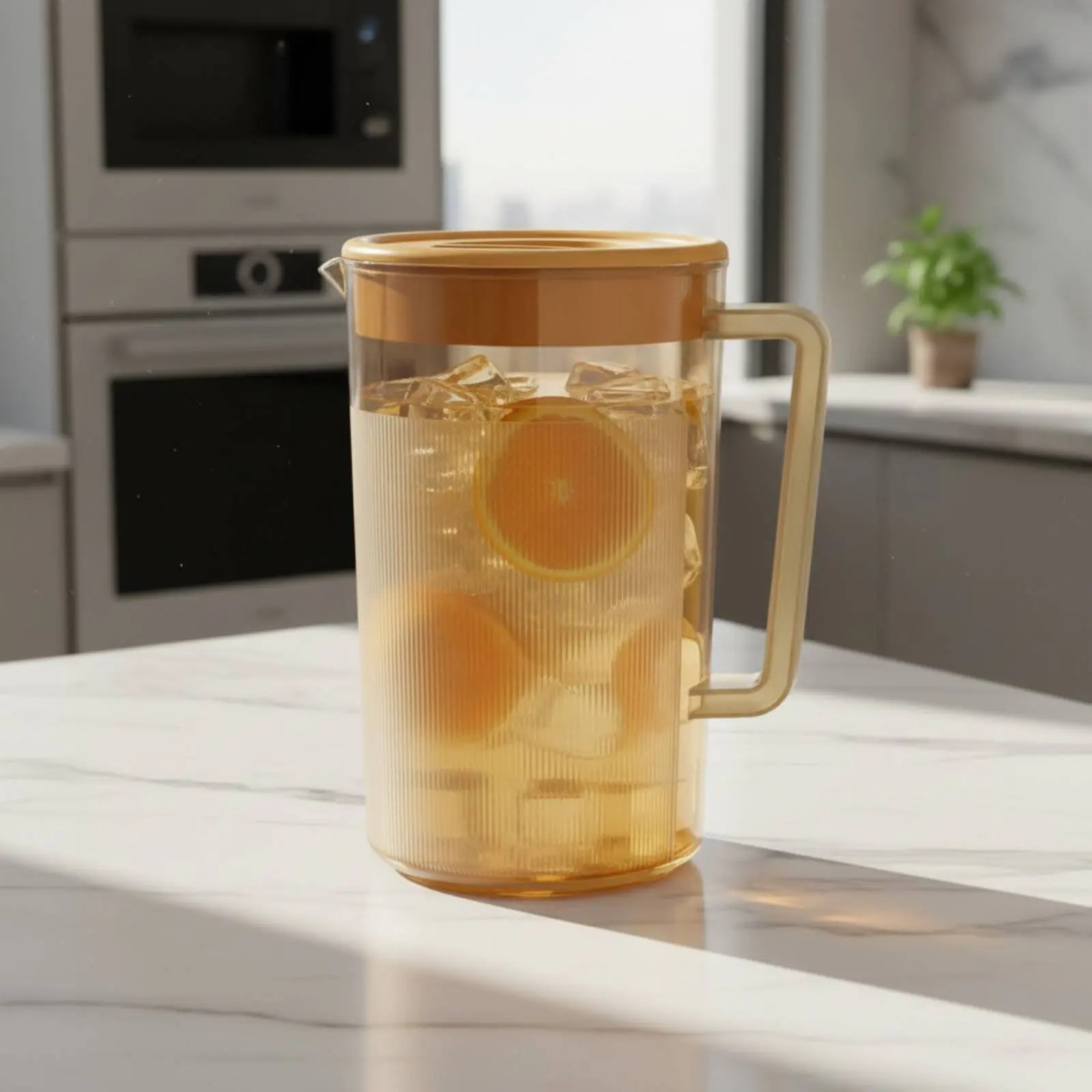 Cold Water Pitcher Wide Mouth Design Plastic Fruit Jug with Lid Iced Tea Pitcher Mess-Clean-Clean Spout Refrigerator Drink
Cold Water Pitcher Wide Mouth Design Plastic Fruit Jug with Lid Iced Tea Pitcher Mess-Clean-Clean Spout Refrigerator Drink