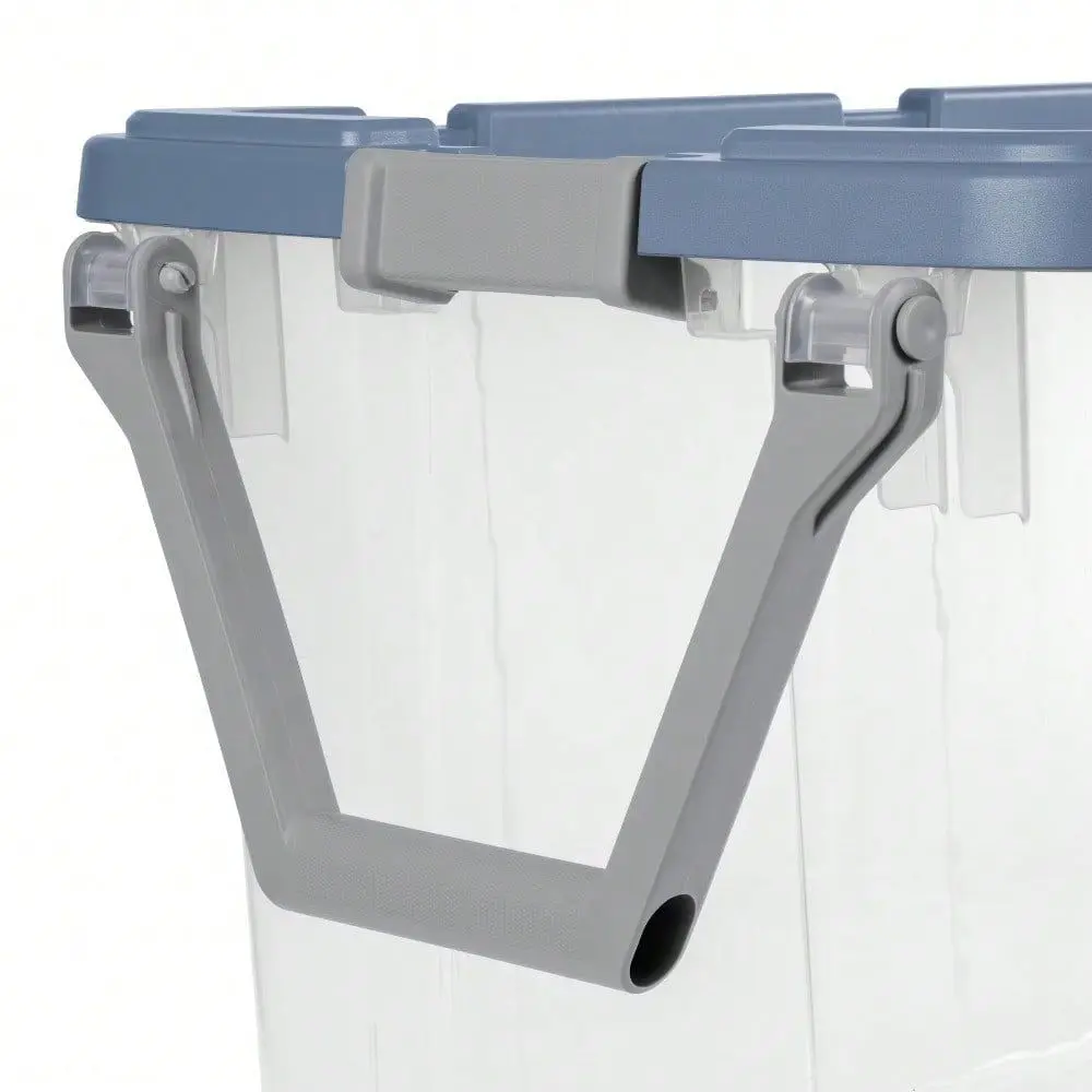 Quart Wheeled Stacker, Extra Large Durable Clear Bin, Latch Lid And Pull Handle, Gray, 2 Count
Quart Wheeled Stacker, Extra Large Durable Clear Bin, Latch Lid And Pull Handle, Gray, 2 Count