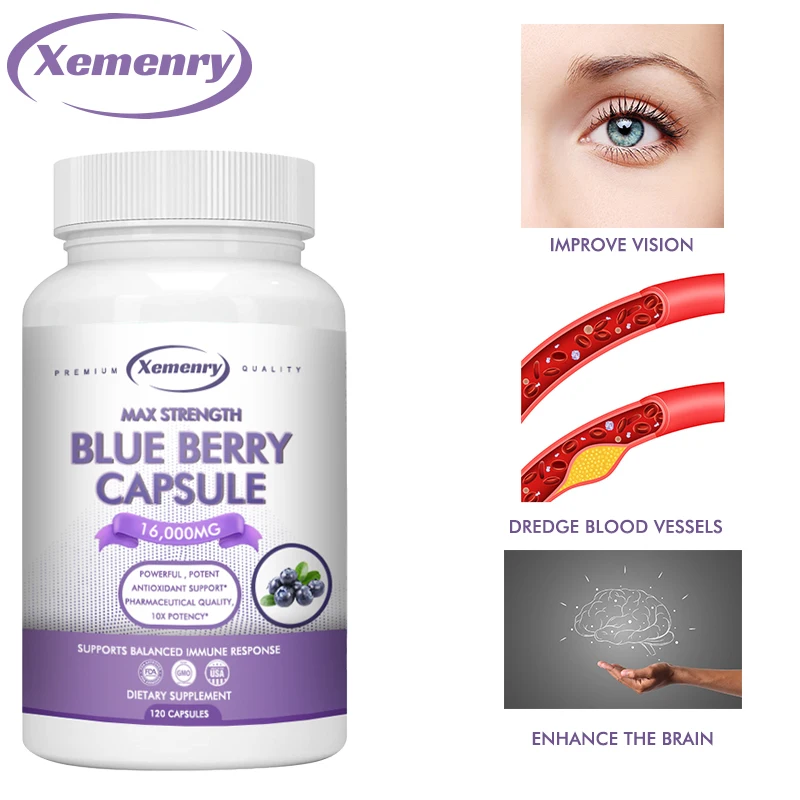 Blueberry Extract Capsules - Eye Fatigue Relief, Enhance Immunity, Vision Health - 120 Capsules
Blueberry Extract Capsules - Eye Fatigue Relief, Enhance Immunity, Vision Health - 120 Capsules