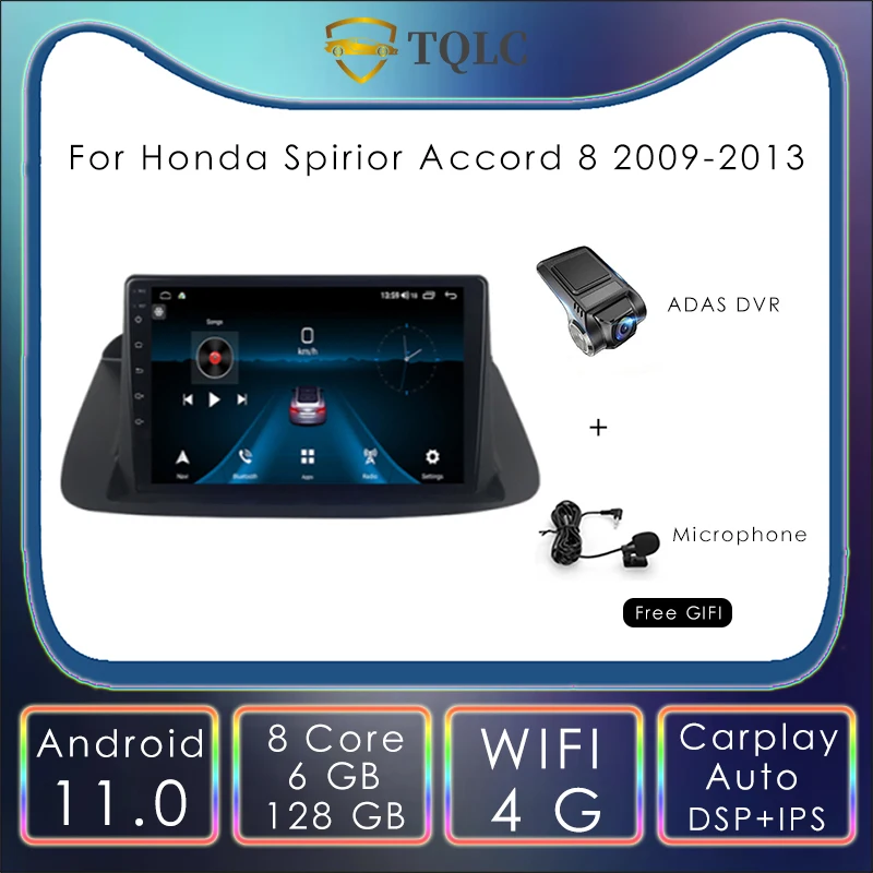 Android Car Radio For Honda Spirior Accord 8 2009-2013 Carplay Multimedia Stereo WIFI Autoradio Navigation Head Unit 6+128G DSP
Android Car Radio For Honda Spirior Accord 8 2009-2013 Carplay Multimedia Stereo WIFI Autoradio Navigation Head Unit 6+128G DSP