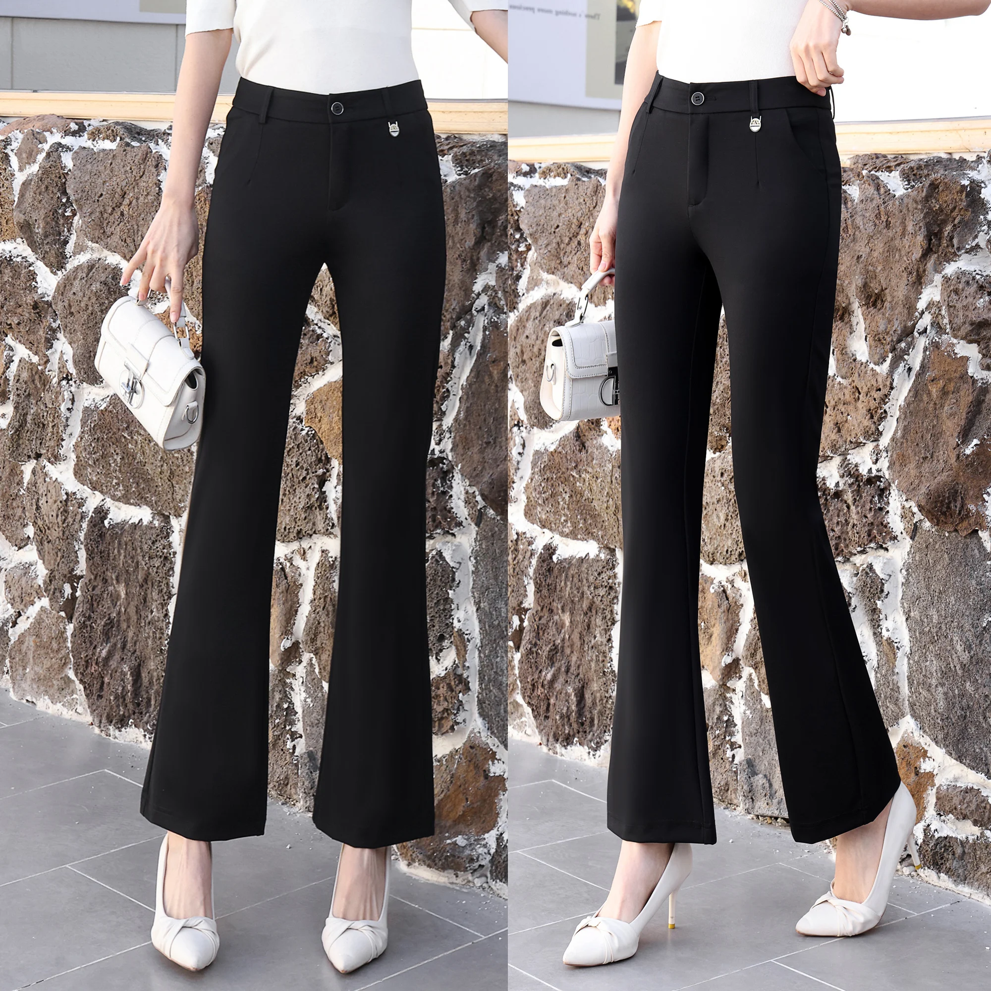Black Pants, Slightly Flared Western-Style Pants, Women's Slim Fit and Slimming Flared Pants, 2026 Summer New Pants, Suit Pants
Black Pants, Slightly Flared Western-Style Pants, Women's Slim Fit and Slimming Flared Pants, 2026 Summer New Pants, Suit Pants