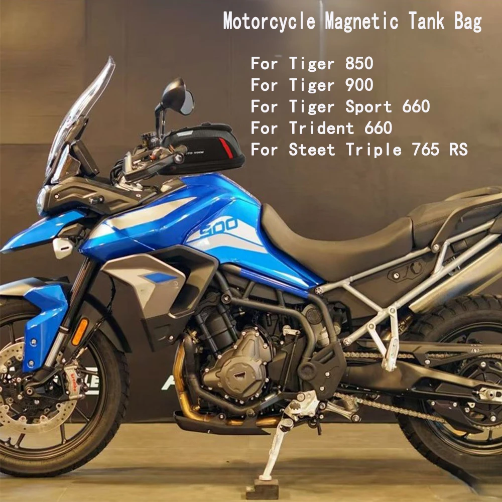 For TIGER 850 / 900 Sport 660 Trident 660 Steet 765 RS Motorcycle Magnetic Tank Bag Quick Release Micro Tank Bag Fitting
For TIGER 850 / 900 Sport 660 Trident 660 Steet 765 RS Motorcycle Magnetic Tank Bag Quick Release Micro Tank Bag Fitting
