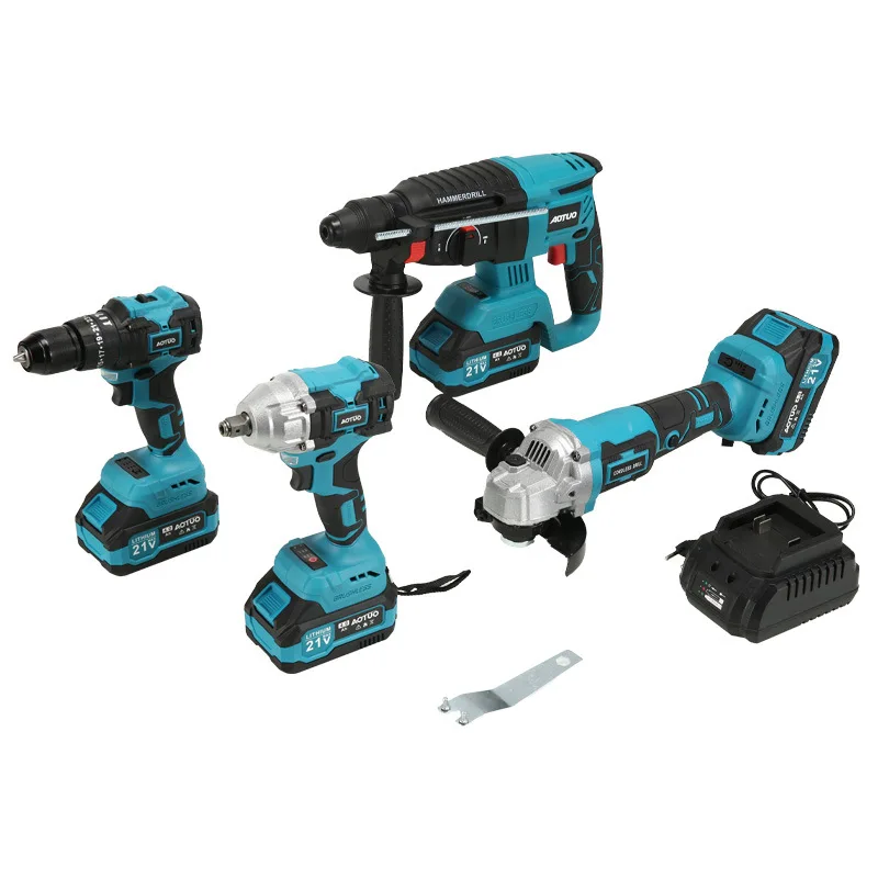 Brushless lithium battery hand drill angle grinder electric wrench electric hammer electric round tool set
Brushless lithium battery hand drill angle grinder electric wrench electric hammer electric round tool set