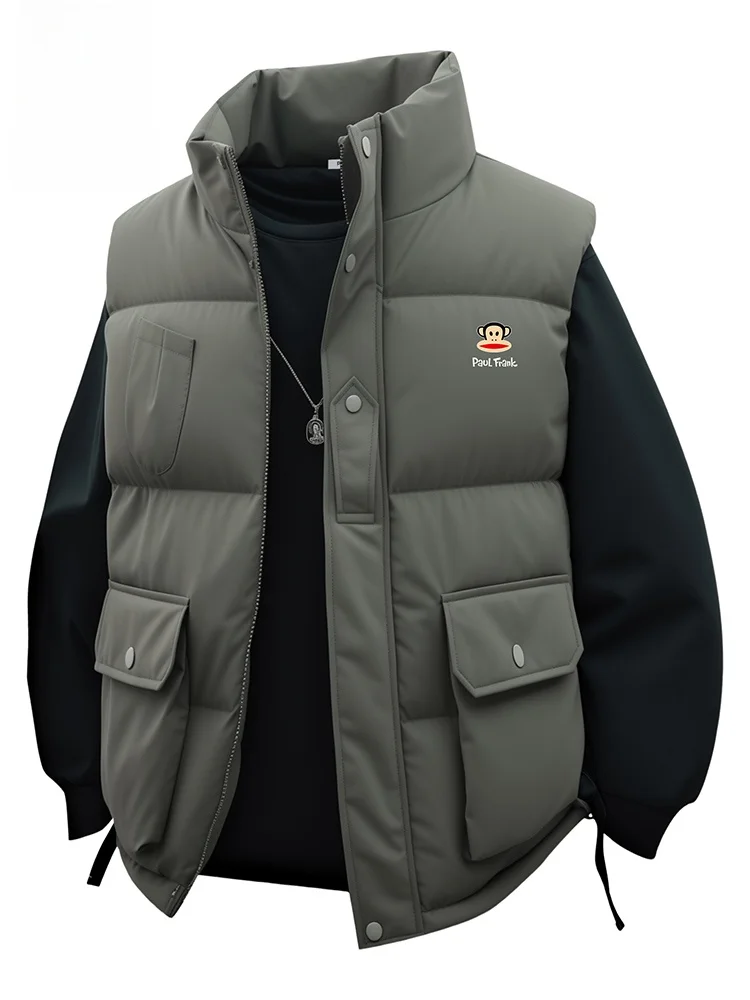 PaulFrank Winter Thiened Warmth Linen Vest Men's Workwear Stand Collar Zipper Decoration Polyester Fiber Casual Jaet
PaulFrank Winter Thiened Warmth Linen Vest Men's Workwear Stand Collar Zipper Decoration Polyester Fiber Casual Jaet