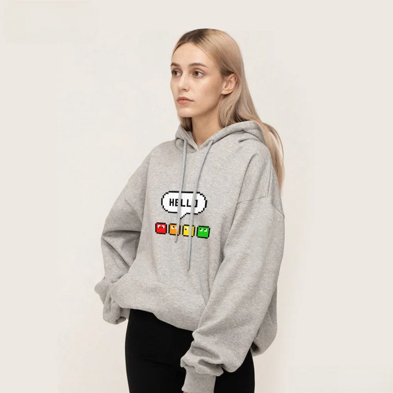 Pixel Sle Hello Letter Pattern Printed Pure Cotton Loose Hoodie ex Casual Jaet Spring Autumn Top Youth Faion
Pixel Sle Hello Letter Pattern Printed Pure Cotton Loose Hoodie ex Casual Jaet Spring Autumn Top Youth Faion