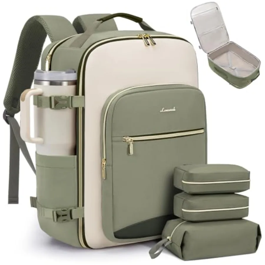 Travel Backpack for Women and Men, Airline Approved Carry On Luggage with 3 Packing Cubes, TSA Overnight Bags, Waterproof Perso
Travel Backpack for Women and Men, Airline Approved Carry On Luggage with 3 Packing Cubes, TSA Overnight Bags, Waterproof Perso