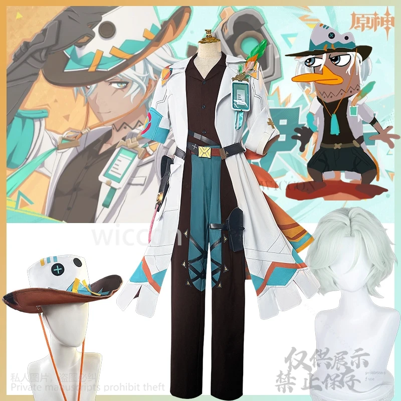 Game Genshin Impact Cosplay Ifa Anime Costume Sexy Coat Pants Wigs Cowboy Hat Halloween Party Outfit Hot Man Cos Customized
Game Genshin Impact Cosplay Ifa Anime Costume Sexy Coat Pants Wigs Cowboy Hat Halloween Party Outfit Hot Man Cos Customized
