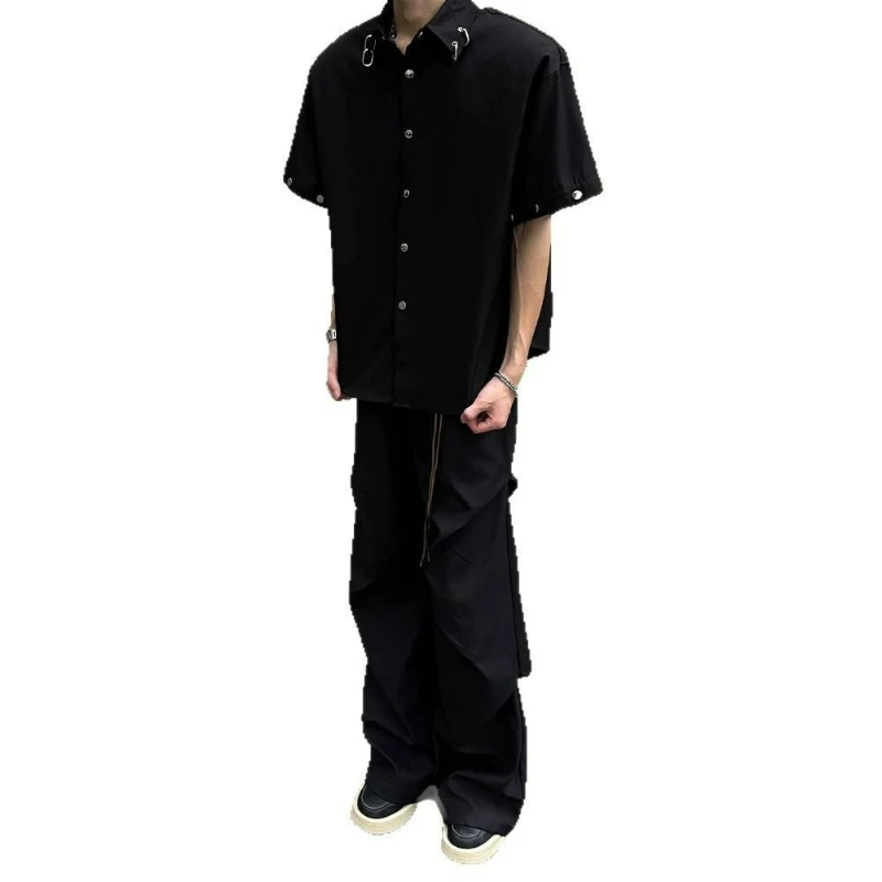 Black Shoulder Padded Shirt Men's Trendy Brand Ruffian Handsome Fried Street Removable Long-sleeved Shirt Silhouette Temperament
Black Shoulder Padded Shirt Men's Trendy Brand Ruffian Handsome Fried Street Removable Long-sleeved Shirt Silhouette Temperament