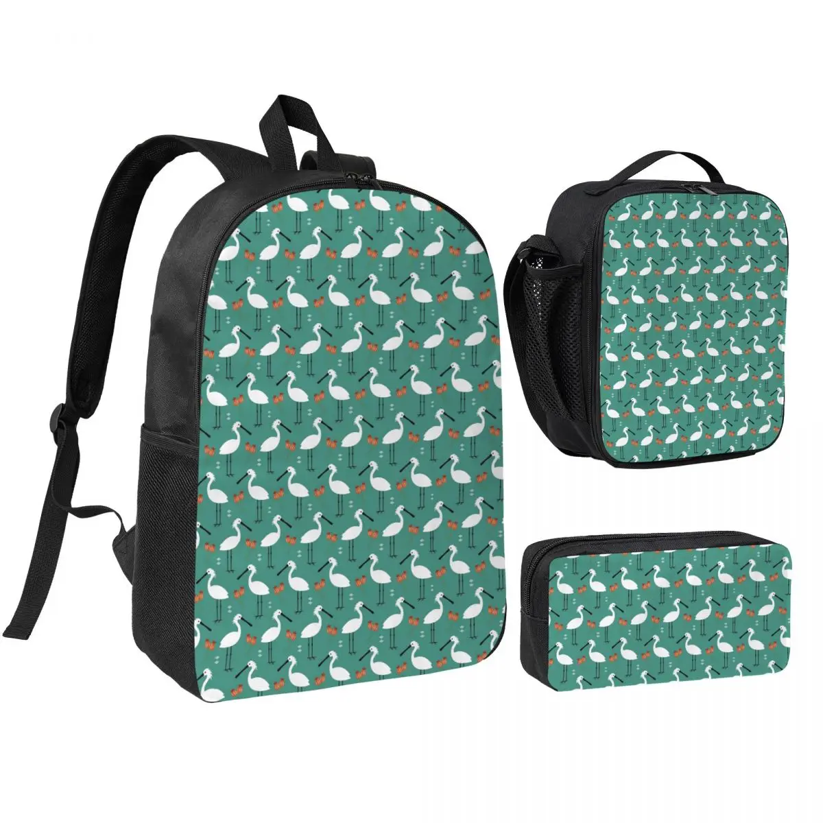 Spoonbills On Blue Backpack Student BookBag School Bag Shoulder Bags 3ps Insulated Lunch Bag Pencil Case
Spoonbills On Blue Backpack Student BookBag School Bag Shoulder Bags 3ps Insulated Lunch Bag Pencil Case