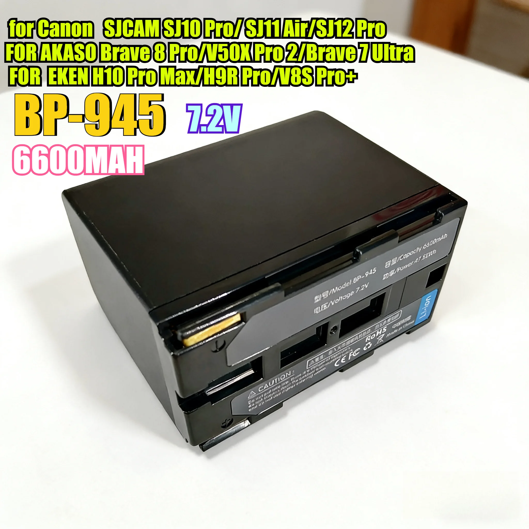 6600mAh BP-930/BP-945 Replacement Battery for Canon Professional Camcorder Li-ion Power Compatible with XH G1/XL H1S/XL2/XM2
6600mAh BP-930/BP-945 Replacement Battery for Canon Professional Camcorder Li-ion Power Compatible with XH G1/XL H1S/XL2/XM2