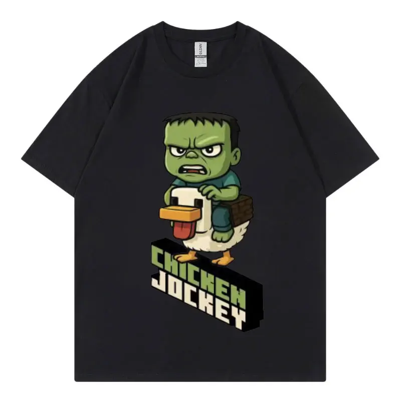 Забавные футболки с рисунком Chicken Jockey для мужчин и женщин, винтажная модная футболка с коротким рукавом, летние повседневные свободные футболки из чистого хлопка
Забавные футболки с рисунком Chicken Jockey для мужчин и женщин, винтажная модная футболка с коротким рукавом, летние повседневные свободные футболки из чистого хлопка