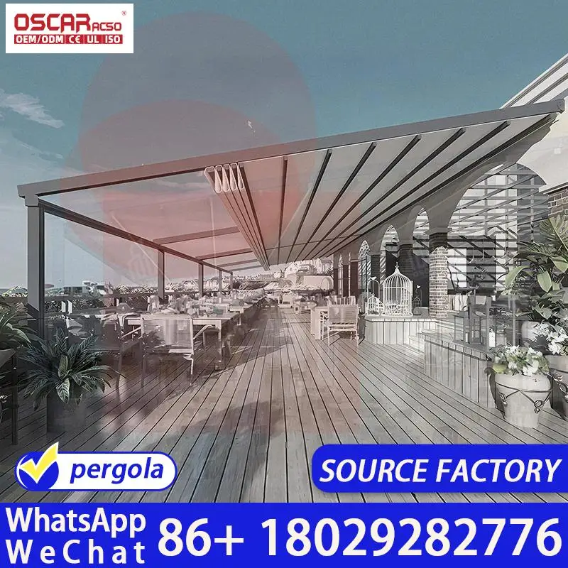 Retractable Outdoor Waterproof Aluminum Structure for Patio Garden Yard Retractable Canopy Pergola
Retractable Outdoor Waterproof Aluminum Structure for Patio Garden Yard Retractable Canopy Pergola