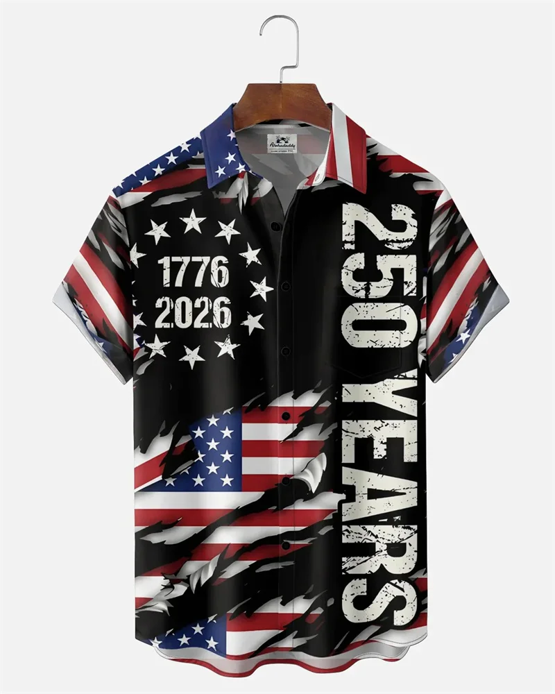 Casual American 250th Anniversary Print Art Button Pocket Cardigan Men's Short Sleeve Shirts 3D Printed America Pattern Shirts
Casual American 250th Anniversary Print Art Button Pocket Cardigan Men's Short Sleeve Shirts 3D Printed America Pattern Shirts