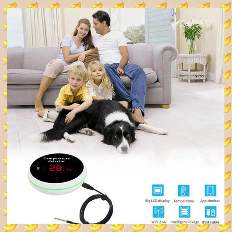 A45U Wi-Fi термометр с датчиком 1 м цифровой ЖК-дисплей регулятор температуры приложение Push-уведомления вилка стандарта США
A45U Wi-Fi термометр с датчиком 1 м цифровой ЖК-дисплей регулятор температуры приложение Push-уведомления вилка стандарта США