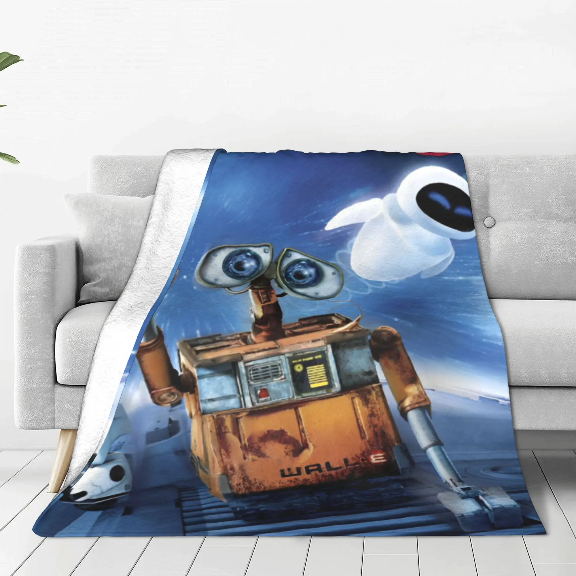 Robot WALL-E Cartoon EVE Knitted Blanket Cartoon Flannel Throw Blankets Bedspread Portable Soft Warm Portable Quilt
Robot WALL-E Cartoon EVE Knitted Blanket Cartoon Flannel Throw Blankets Bedspread Portable Soft Warm Portable Quilt