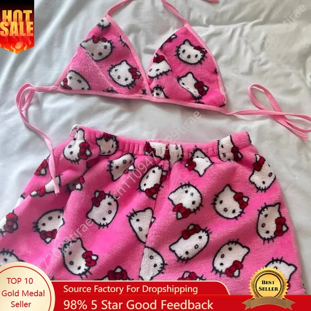 2pcs/Set Sanrio Hello Kitty Pajama Anime Kawaii Women Home Underwear Household Clothes Summer Beachwear Bra Shorts Girl Bikini
2pcs/Set Sanrio Hello Kitty Pajama Anime Kawaii Women Home Underwear Household Clothes Summer Beachwear Bra Shorts Girl Bikini