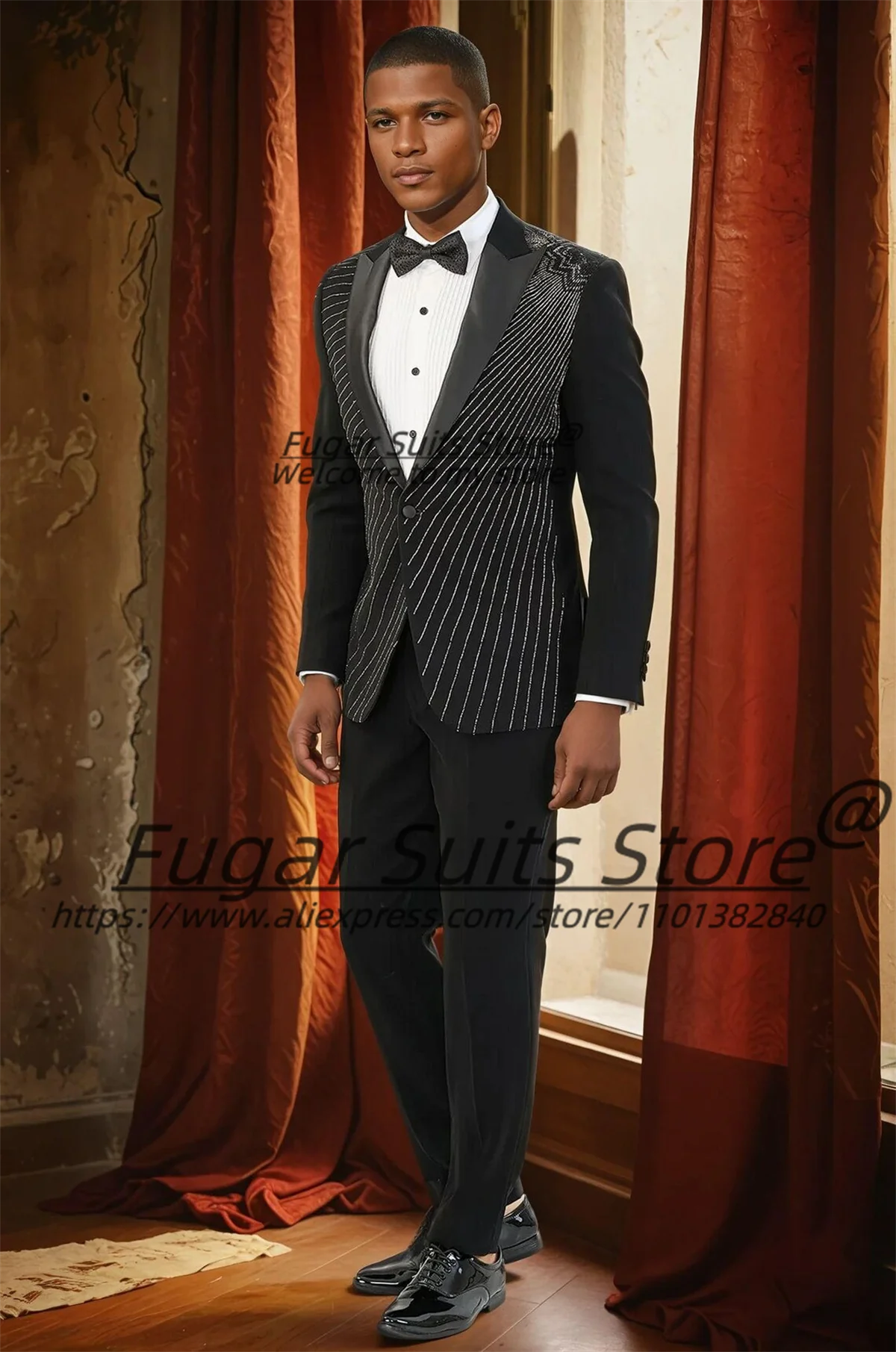 Luxuly Beadwork Embroidered Men Suits Customized Slim Fit Peak Lapel Groom Wedding Tuxedos Male Prom Blazers Party Ropa Hombre
Luxuly Beadwork Embroidered Men Suits Customized Slim Fit Peak Lapel Groom Wedding Tuxedos Male Prom Blazers Party Ropa Hombre