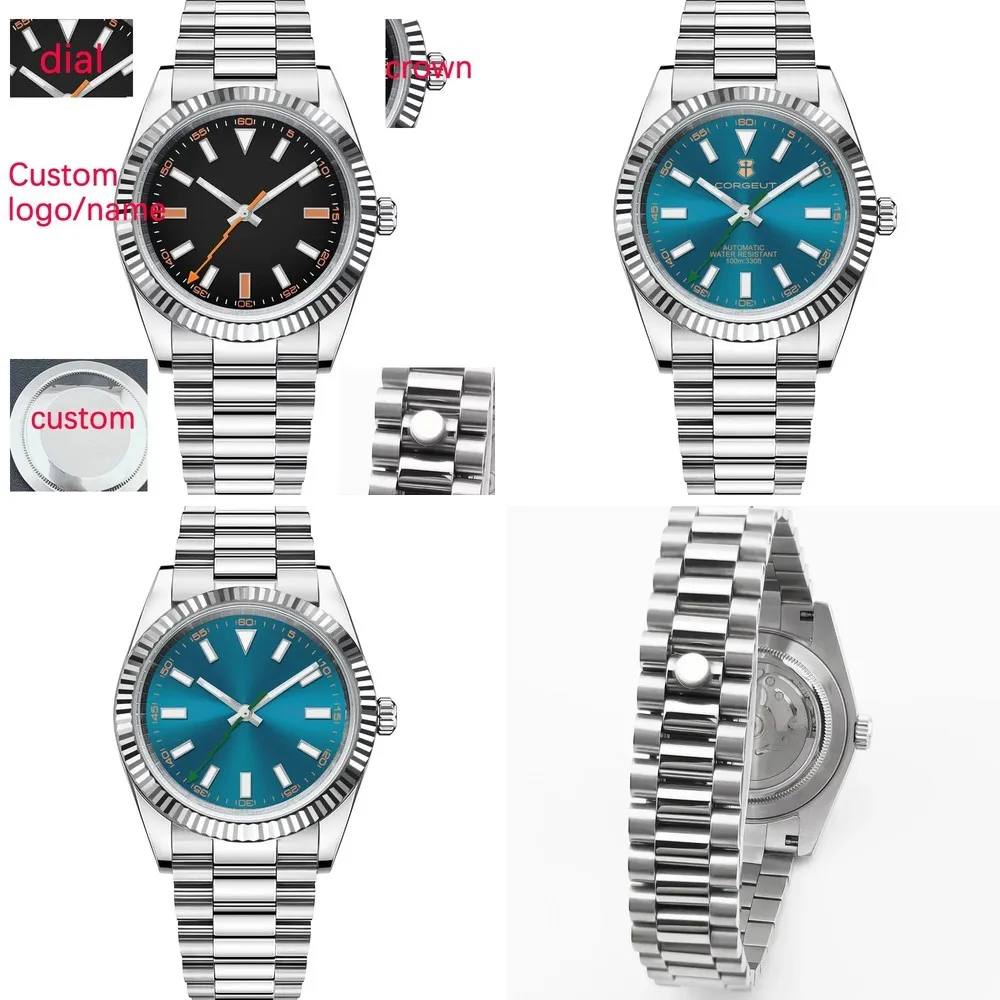 Moq 5 units wholesale price custom logo high quality luxury watch 36mm 39mm Men Automatic NH35 Mechanical Watch
Moq 5 units wholesale price custom logo high quality luxury watch 36mm 39mm Men Automatic NH35 Mechanical Watch