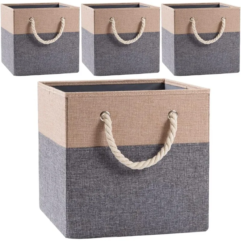 Large foldable cube storage box, fabric linen storage basket, cube drawers with cotton handles, shelves for organizing bedrooms
Large foldable cube storage box, fabric linen storage basket, cube drawers with cotton handles, shelves for organizing bedrooms