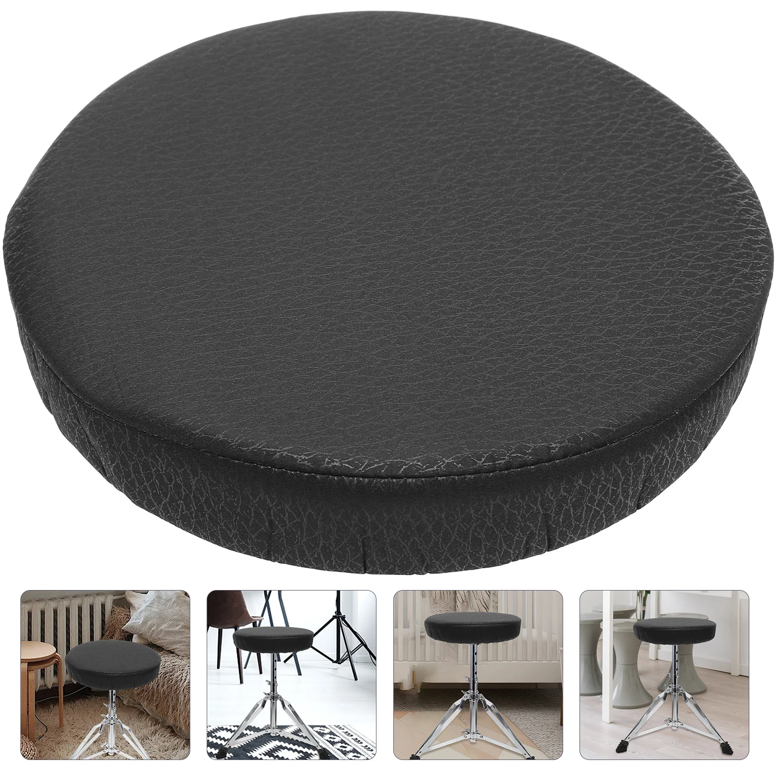 Black Round Stool Cover Thick Elastic Barstool Seat Cushion Diameter 30Cm Slip Resistant Round Chair Protector for Home Bar
Black Round Stool Cover Thick Elastic Barstool Seat Cushion Diameter 30Cm Slip Resistant Round Chair Protector for Home Bar