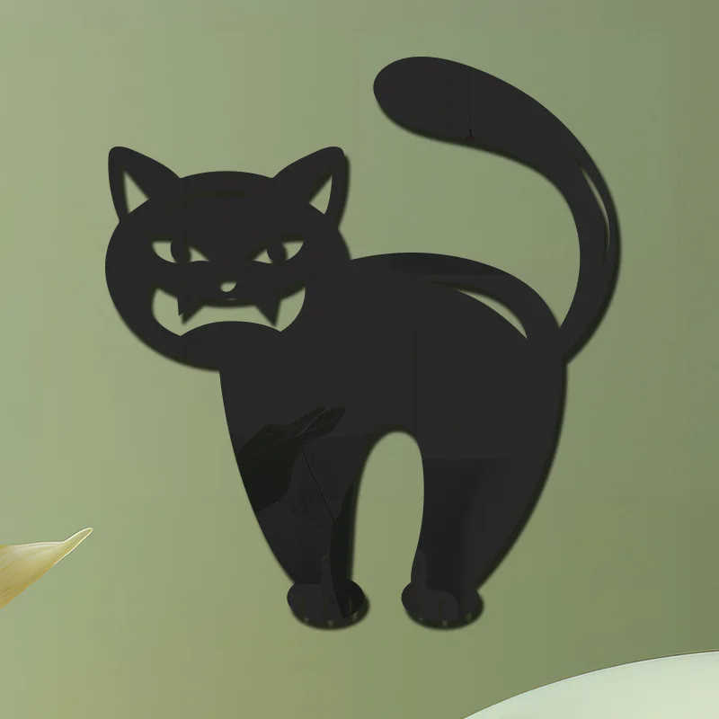 Halloween Black Cat Acrylic Wall Sticker Horror Cat Mirror Surface Sticker Scary 3D Stickers for Home Holiday Party Decoration
Halloween Black Cat Acrylic Wall Sticker Horror Cat Mirror Surface Sticker Scary 3D Stickers for Home Holiday Party Decoration