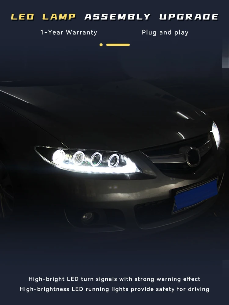 Headlight For Mazda 6 Mazda6 2003-2015 Head Lights Assembly Upgrade Bifocal 4 Lens LED DRL Front Lamp Signal Tools Accessories
Headlight For Mazda 6 Mazda6 2003-2015 Head Lights Assembly Upgrade Bifocal 4 Lens LED DRL Front Lamp Signal Tools Accessories
