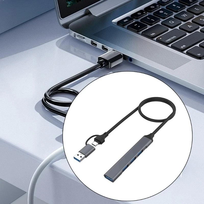 Aluminium USB C Extension Cable USB Splitter USB C/USB Male to USB2.0+USB3.0 Splitter Cable for PC Keyboards Laptop
Aluminium USB C Extension Cable USB Splitter USB C/USB Male to USB2.0+USB3.0 Splitter Cable for PC Keyboards Laptop