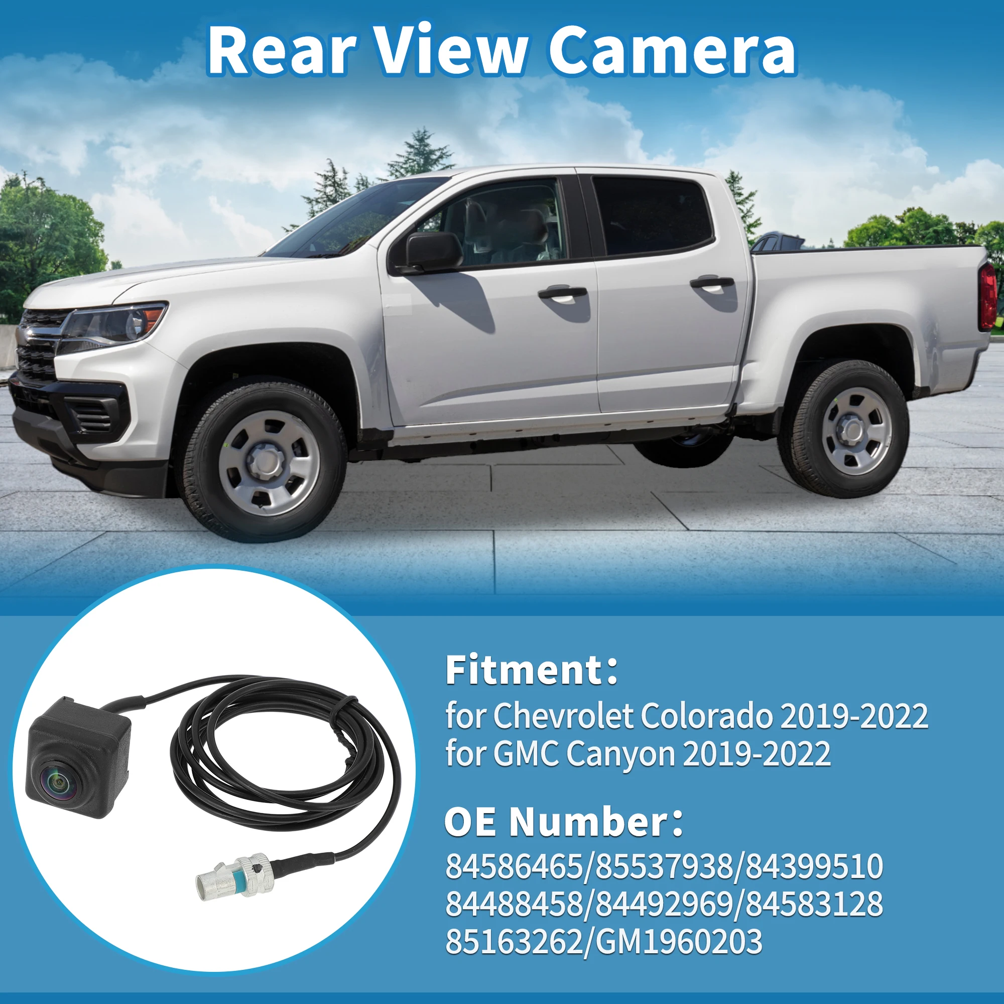 Резервная камера заднего вида UXCELL для помощи при парке GM1960203 для GMC Canyon Colorado 2019-2022 гг.
Резервная камера заднего вида UXCELL для помощи при парке GM1960203 для GMC Canyon Colorado 2019-2022 гг.