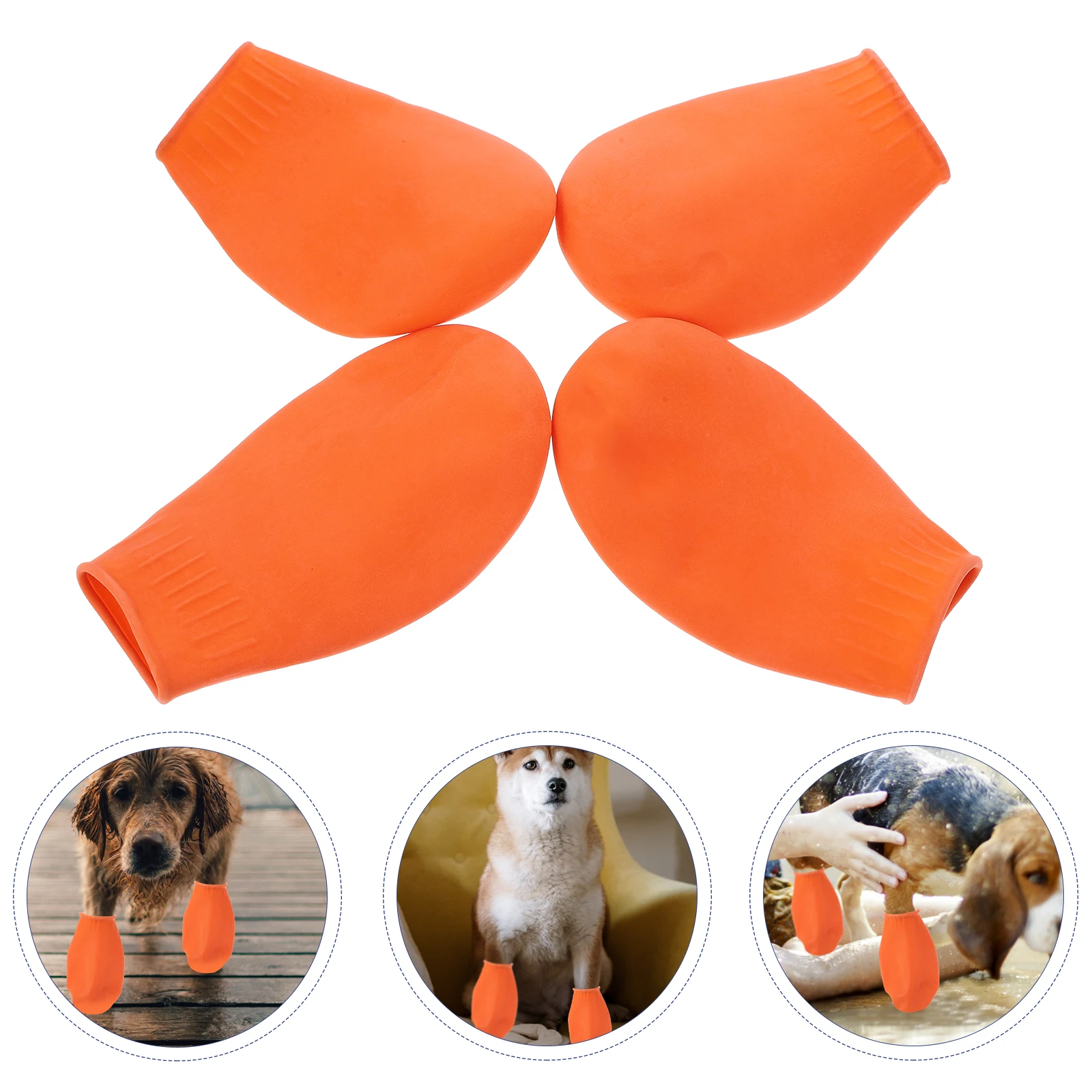 4pcs Waterproof Rain Shoes Non-slip Shoe Cover Outdoor Footwear Durable Shoe Cover for Pet Cat Dog (Orange Size S)
4pcs Waterproof Rain Shoes Non-slip Shoe Cover Outdoor Footwear Durable Shoe Cover for Pet Cat Dog (Orange Size S)