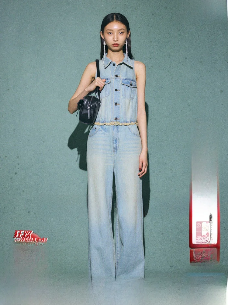 Retro Hong Kong Sle Vintage Denim One-Piece Svel Spring New Arrival Women's Jeans Overalls Moussy Brand l Waist
Retro Hong Kong Sle Vintage Denim One-Piece Svel Spring New Arrival Women's Jeans Overalls Moussy Brand l Waist