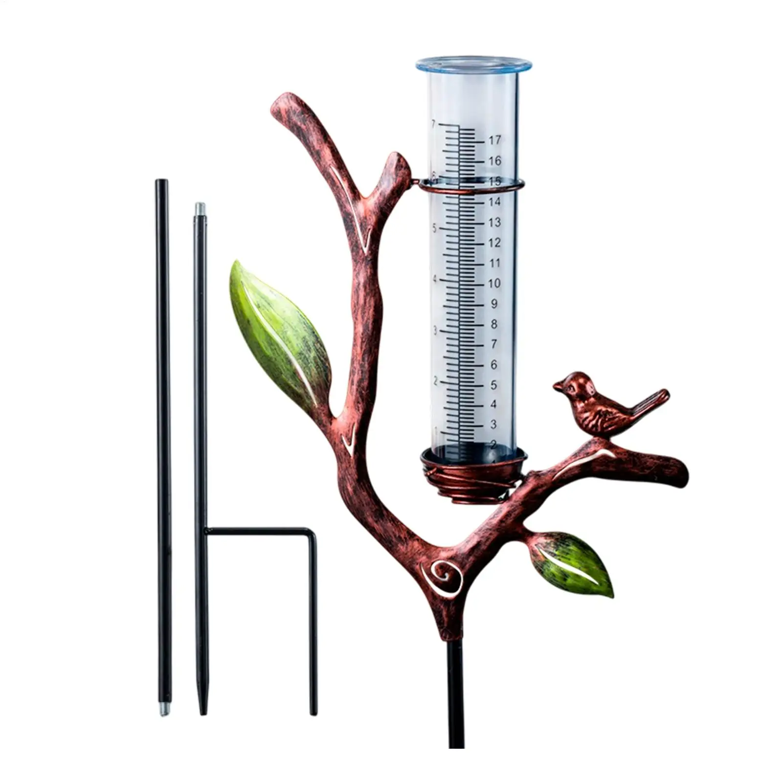 Bird Shaped Garden Rain Gauge Branch Design Decorative Measure Meter Outdoor Rain Gauge With Stake For Deck Lawn Fence
Bird Shaped Garden Rain Gauge Branch Design Decorative Measure Meter Outdoor Rain Gauge With Stake For Deck Lawn Fence