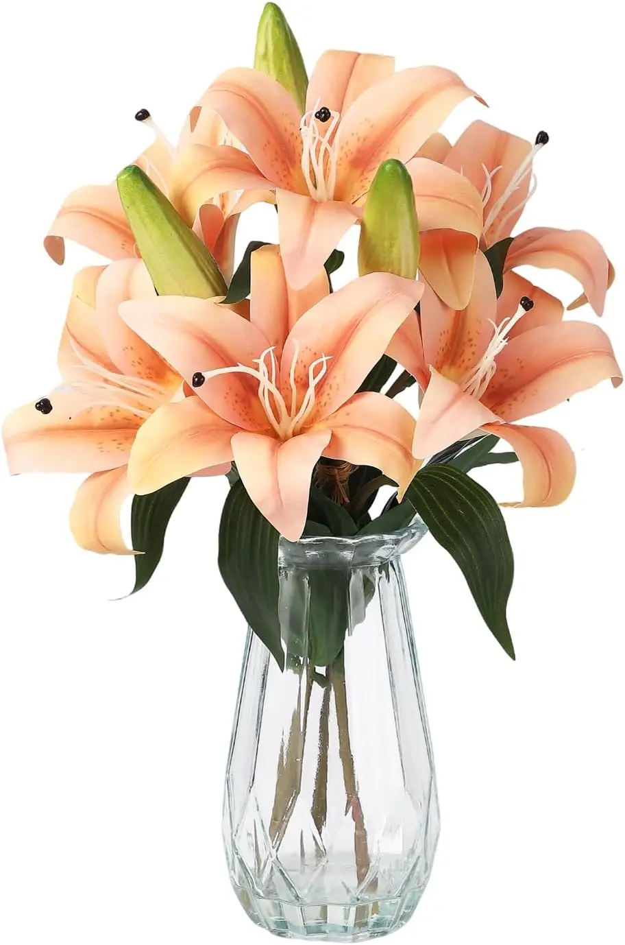 Artificial Tiger Lily Flowers with Vase, Real Touch Easter Lily Faux Flowers for Home Table Centerpieces Wedding Baby Sh
Artificial Tiger Lily Flowers with Vase, Real Touch Easter Lily Faux Flowers for Home Table Centerpieces Wedding Baby Sh