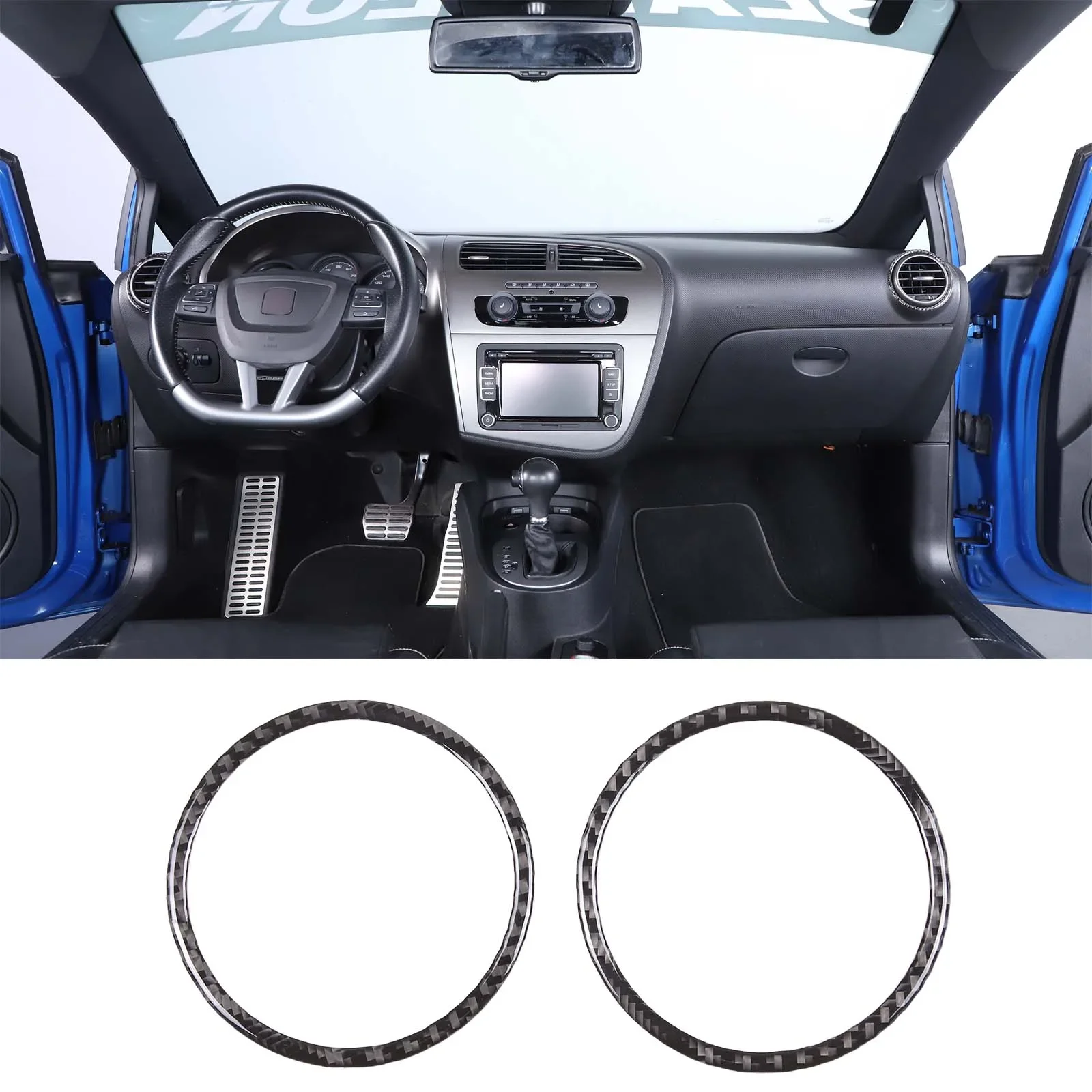 For Seat Leon 2008-2012 Soft Carbon Fiber Car Center Control Side Air Outlet Frame Cover Sticker Car Interior Accessories
For Seat Leon 2008-2012 Soft Carbon Fiber Car Center Control Side Air Outlet Frame Cover Sticker Car Interior Accessories