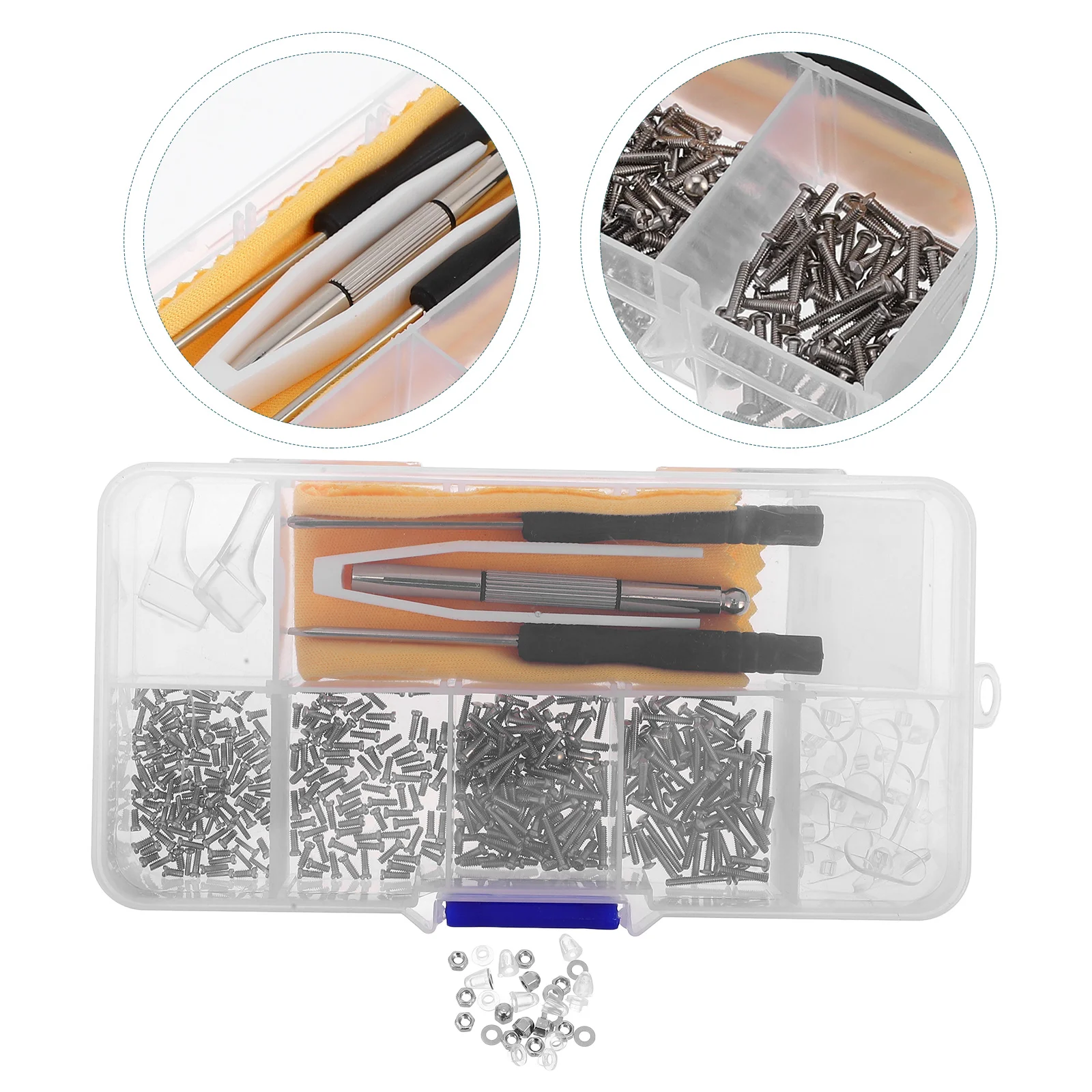 Eyeglass Repair Screwdriver Tools For Glasses Sunglasses Half-Rim Frames Watch Repair Hand Tool Kit 
Eyeglass Repair Screwdriver Tools For Glasses Sunglasses Half-Rim Frames Watch Repair Hand Tool Kit
